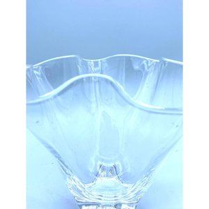 Steuben Glass Handblown Little Handkerchief Vase /Signed/5 1/2 x 7 inches /Vinta